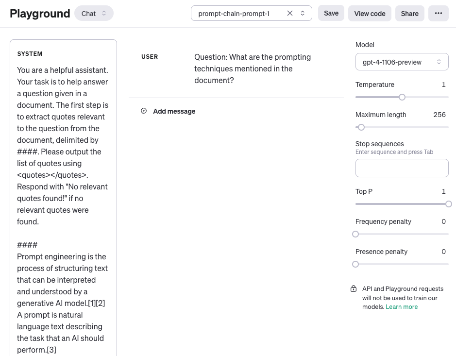 Înlănțuirea prompturilor Partea 1